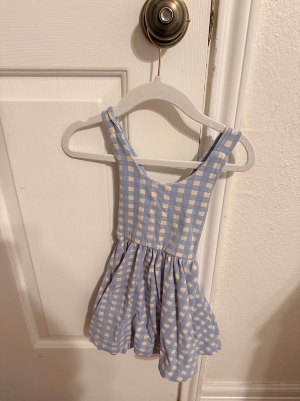 Blue Gingham Girls' Casual Sundress